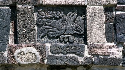 Azteekse glyph die het getal 4 toont, Late Postklassieke periode door Aztec
